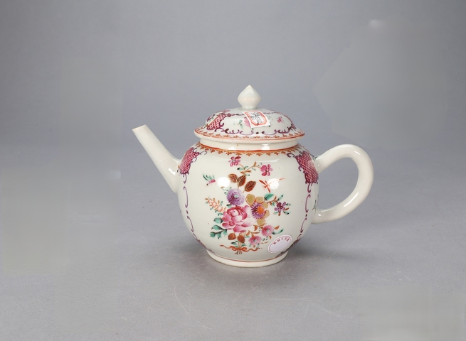 古玩陶瓷廣彩執(zhí)壺真品鑒賞圖