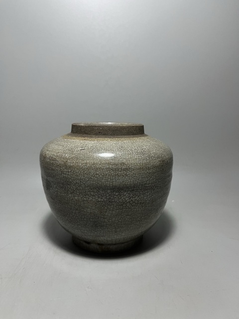 古玩陶瓷哥釉罐真品鑒賞圖
