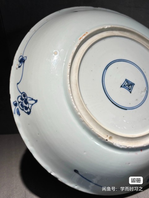 古玩陶瓷冰梅大盤真品鑒賞圖