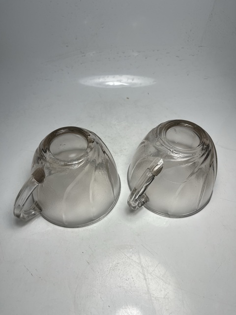 古玩雜項花瓣紋水杯一對拍賣,當前價格188元