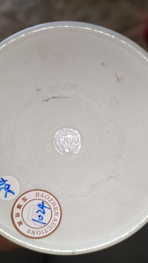 古玩陶瓷山水紋青花筆筒真品鑒賞圖