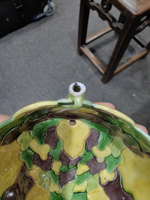 古玩陶瓷 素三彩吸杯真品鑒賞圖