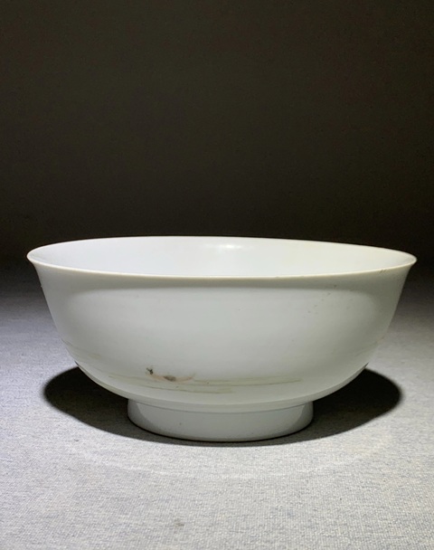 古玩陶瓷山水樓臺(tái)粉彩碗真品鑒賞圖