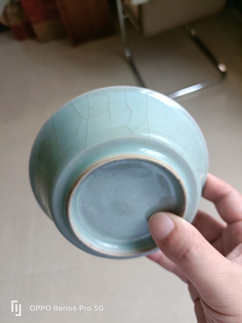 古玩陶瓷龍泉窯圓口洗真品鑒賞圖