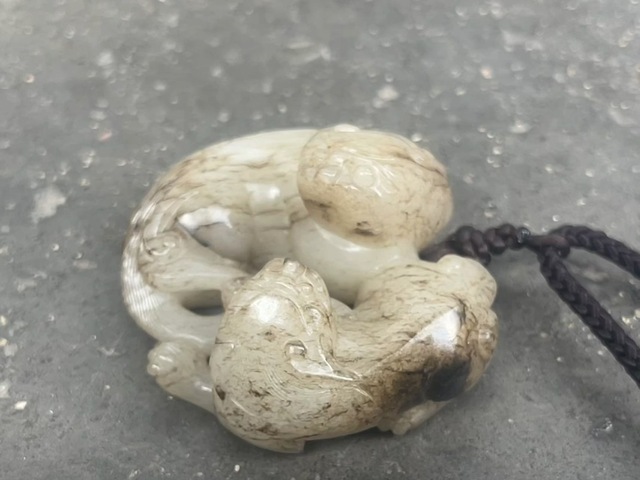 古玩玉器提油仿古“玉獸”真品鑒賞圖