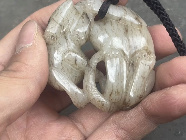 古玩玉器提油仿古“玉獸”真品鑒賞圖