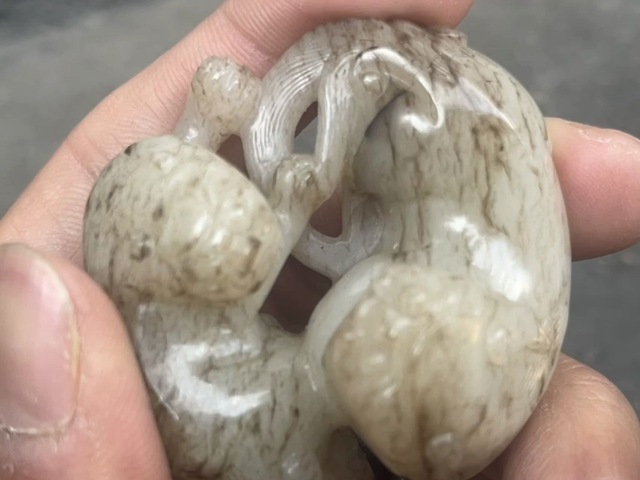 古玩玉器提油仿古“玉獸”真品鑒賞圖