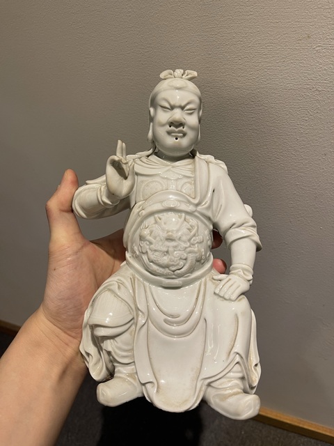 古玩陶瓷清代德化窯關公真品鑒賞圖