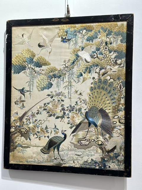 古玩雜項粵繡五倫圖真品鑒賞圖