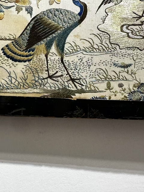 古玩雜項粵繡五倫圖真品鑒賞圖