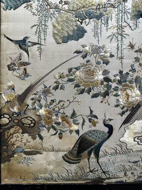 古玩雜項粵繡五倫圖真品鑒賞圖