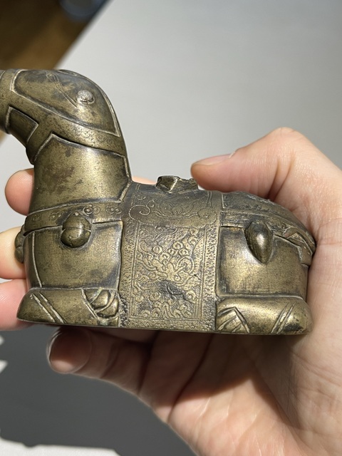 古玩銅器清代象形銅硯滴真品鑒賞圖