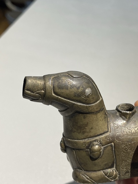 古玩銅器清代象形銅硯滴真品鑒賞圖