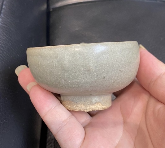 古玩陶瓷元代青釉碗真品鑒賞圖