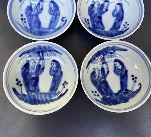 古玩陶瓷青花青花三星高照圖盤真品鑒賞圖