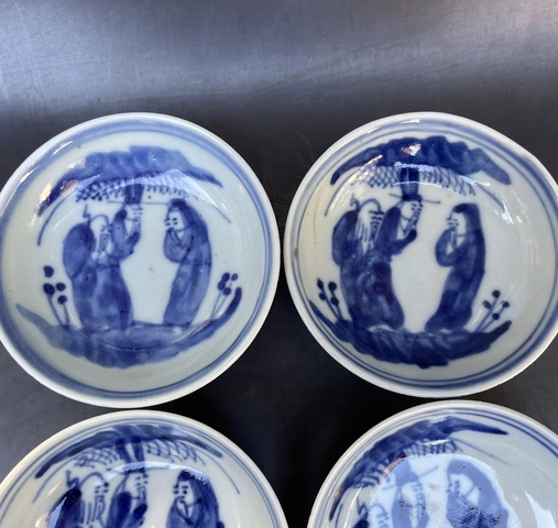古玩陶瓷青花青花三星高照圖盤真品鑒賞圖
