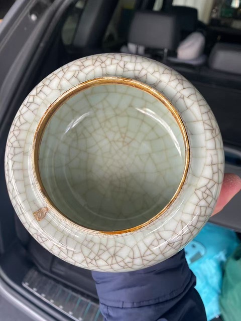 古玩陶瓷哥釉蓋罐真品鑒賞圖
