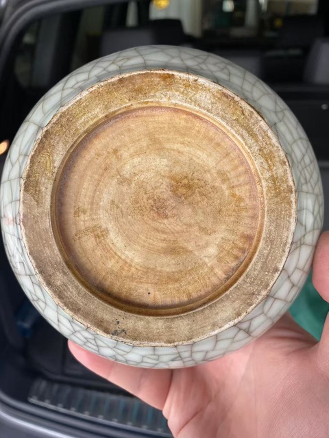 古玩陶瓷哥釉蓋罐真品鑒賞圖