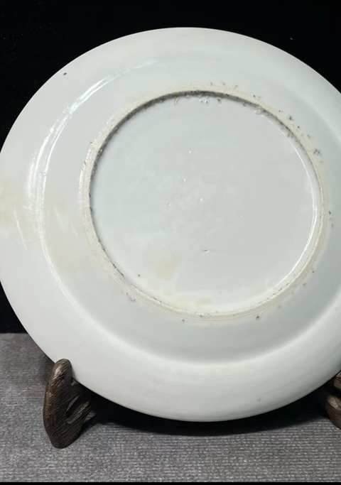 古玩陶瓷粉彩龍紋折腰盤真品鑒賞圖