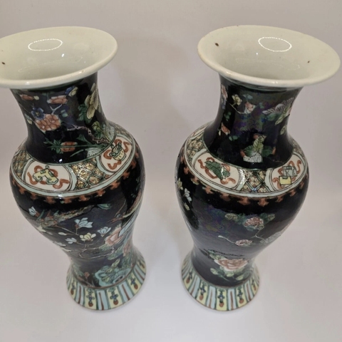古玩陶瓷花鳥紋觀音瓶真品鑒賞圖