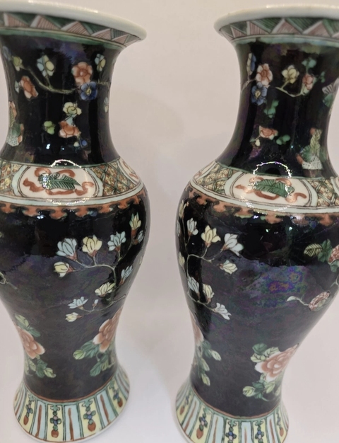 古玩陶瓷花鳥紋觀音瓶真品鑒賞圖