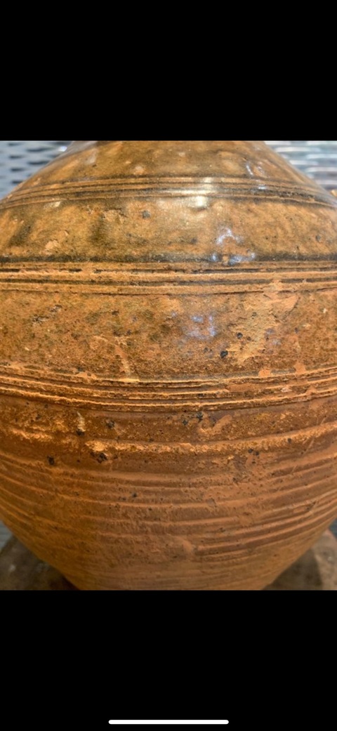 古玩陶瓷青釉羊首壺真品鑒賞圖
