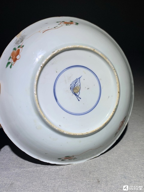 古玩陶瓷五彩四季花卉紋盤真品鑒賞圖