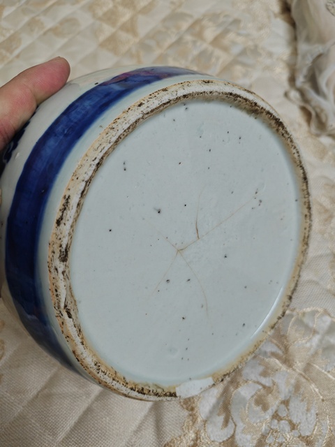 古玩陶瓷清中期青花茶壺真品鑒賞圖