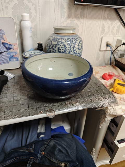 古玩陶瓷祭藍釉香爐真品鑒賞圖