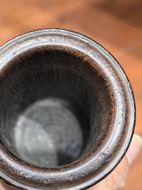 古玩雜項竹節(jié)紋筆筒真品鑒賞圖