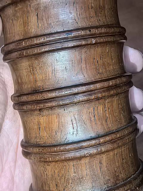 古玩雜項竹節(jié)紋筆筒真品鑒賞圖