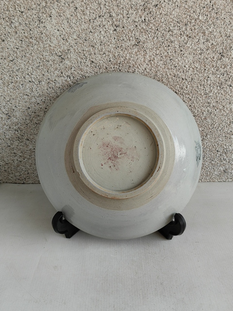 古玩陶瓷青花花卉紋盤真品鑒賞圖