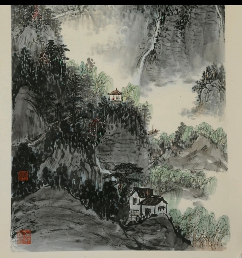 古玩字畫(huà)王克文《深壑逢春》真品鑒賞圖
