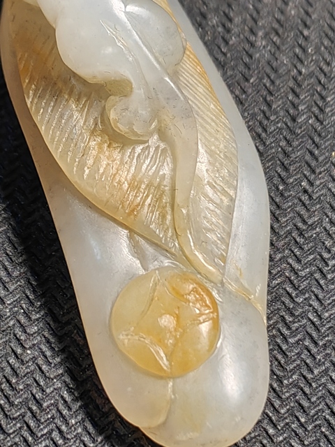 古玩玉器天然和田玉老鼠雕件真品鑒賞圖