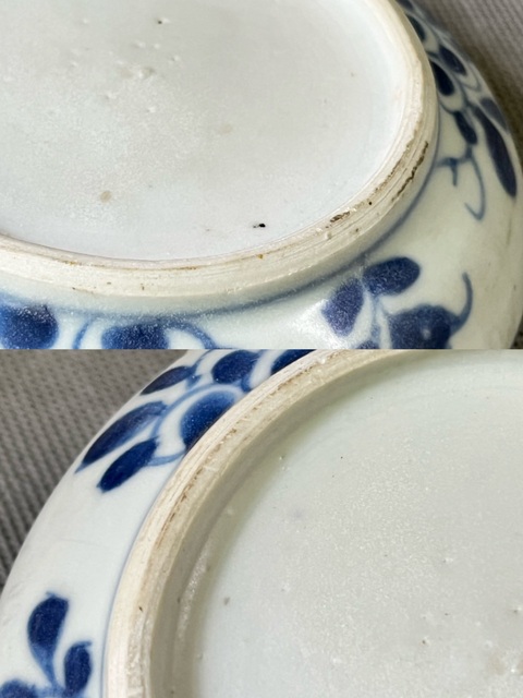 古玩陶瓷青花花卉紋粉盒真品鑒賞圖