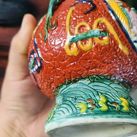 古玩陶瓷龍鳳碗瓶真品鑒賞圖