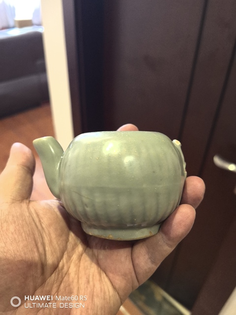古玩陶瓷南宋龍泉青瓷執壺拍賣,當前價格4800元