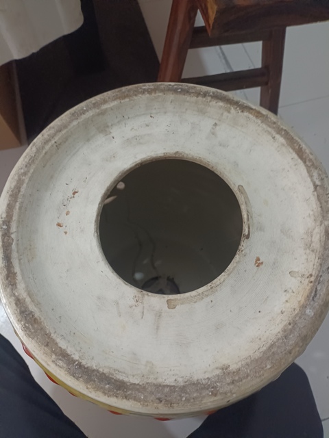 古玩陶瓷黃地粉彩雙鳳牡丹花紋瓷鼓拍賣，當前價格0元