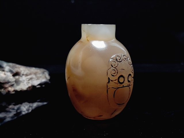 古玩雜項清代瑪瑙鼻煙壺拍賣，當前價格5000元