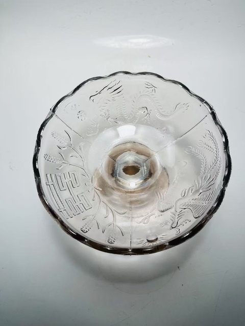 古玩雜項龍鳳紋高足果盤拍賣,當前價格188元