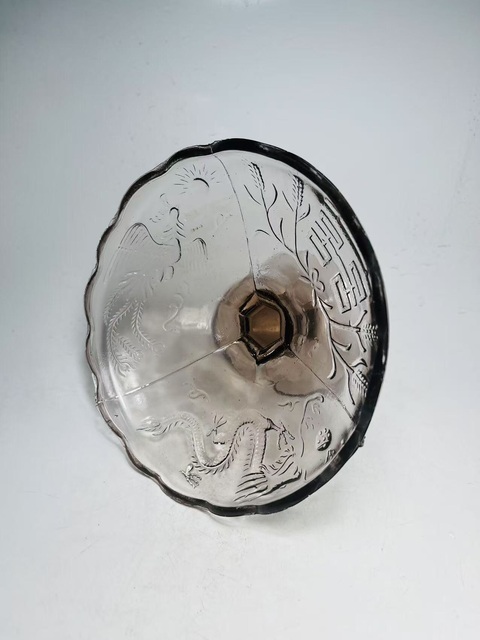 古玩雜項龍鳳紋高足果盤拍賣,當前價格188元