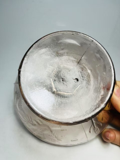 古玩雜項龍鳳紋高足果盤拍賣,當前價格188元