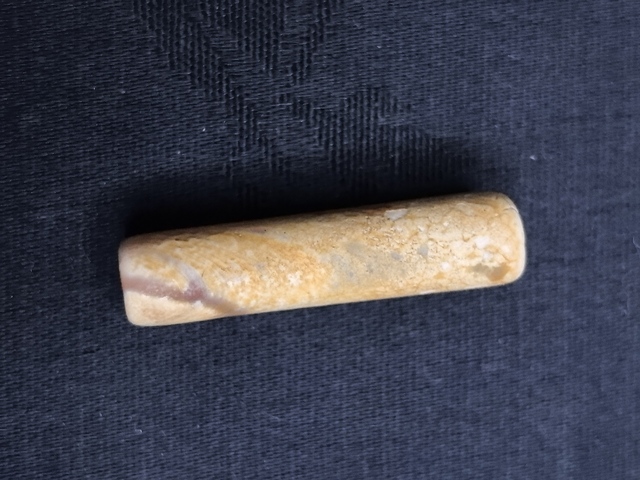 古玩玉器瑪瑙管珠真品鑒賞圖