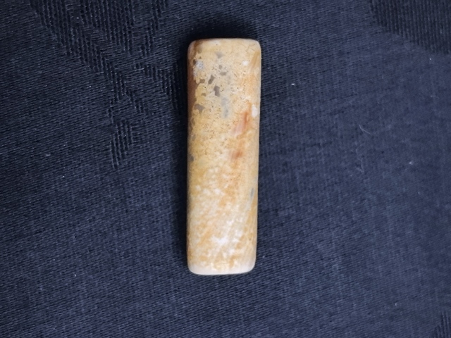 古玩玉器瑪瑙管珠真品鑒賞圖