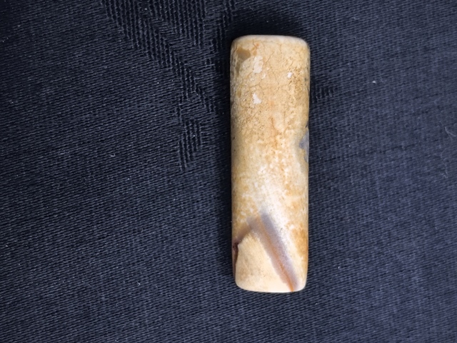 古玩玉器瑪瑙管珠真品鑒賞圖