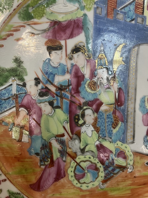 古玩陶瓷清咸豐人物故事廣彩盤拍賣,當前價格1988元