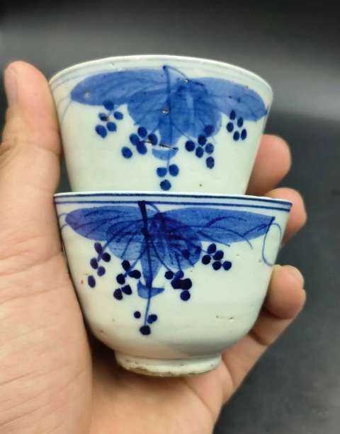 古玩陶瓷青花杯真品鑒賞圖