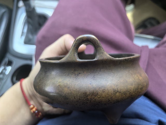 古玩銅器銅沖天耳爐真品鑒賞圖