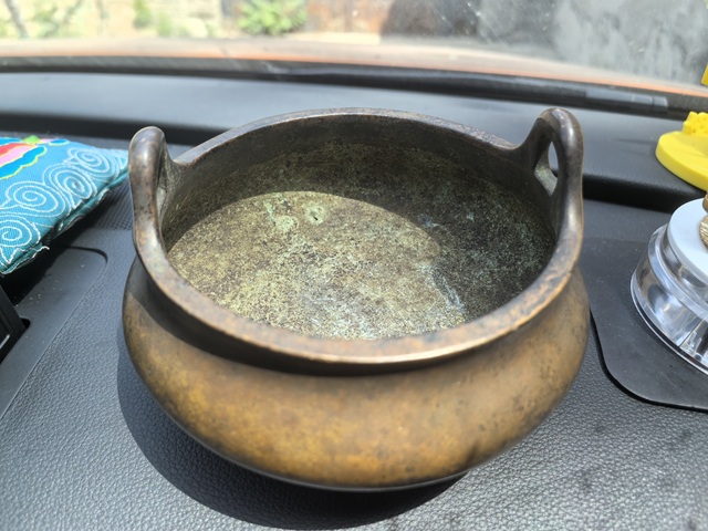 古玩銅器銅沖天耳爐真品鑒賞圖