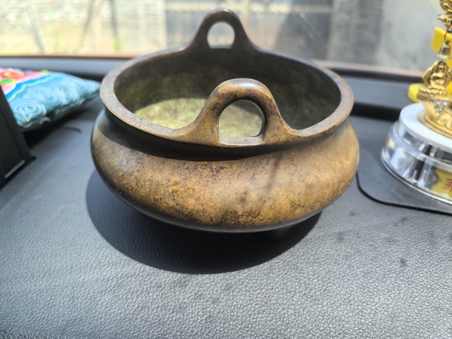 古玩銅器銅沖天耳爐真品鑒賞圖